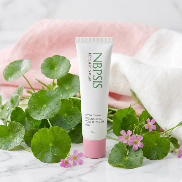 Nbpsis Cica Natural Tone Up Cream Pink – Kem chống nắng nâng tông hồng tự nhiên, làm dịu da Cica