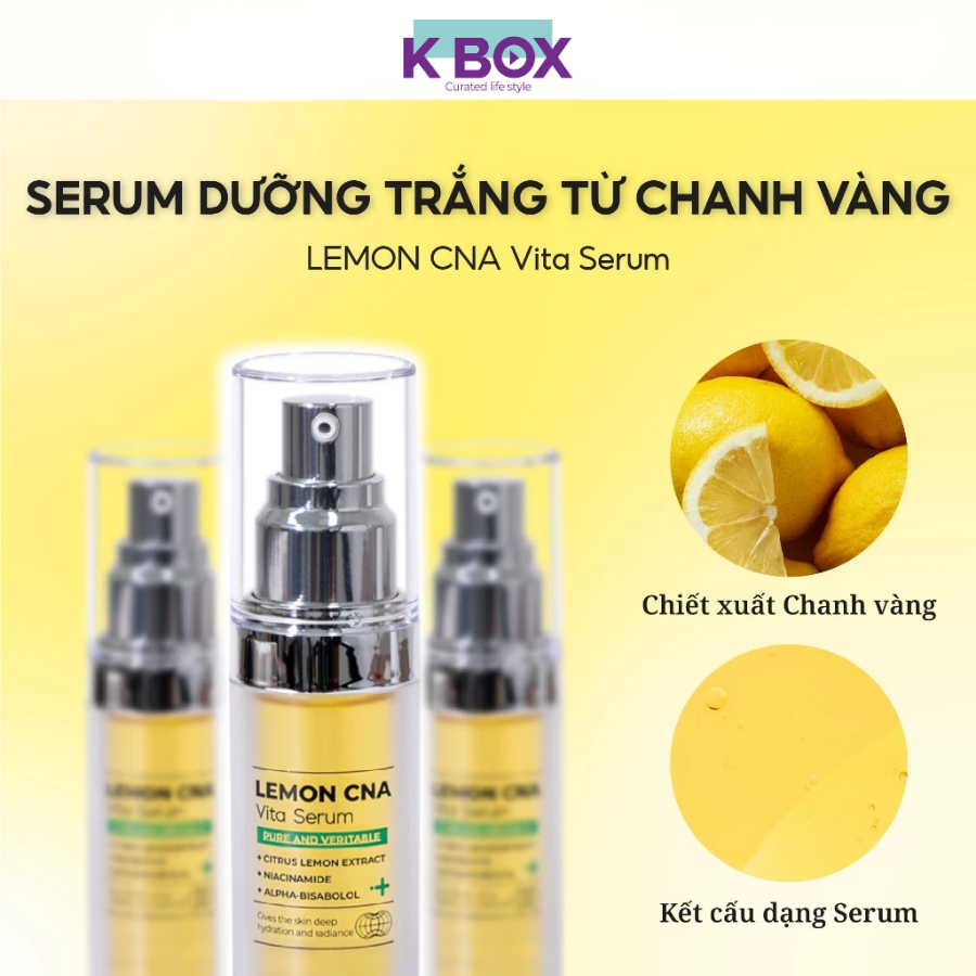 Izeze Lemon CNA Vita Serum – Sáng Da, Cấp Ẩm, Hỗ Trợ Đều Màu Da