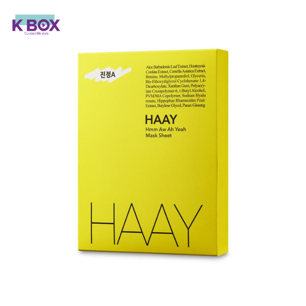 Mặt Nạ HAAY A Sheet Mask Hộp 10 Miếng - Cấp Ẩm Chuyên Sâu, Hỗ Trợ Phục Hồi Độ Đàn Hồi Da