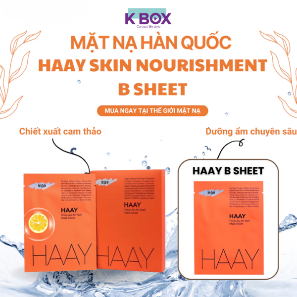 Mặt Nạ HAAY B Sheet Mask Từ Nước Tre Bambusa & Cam Thảo – Cấp Ẩm Chuyên Sâu Cho Da Khô, Làm Dịu, Làm Sáng Da
