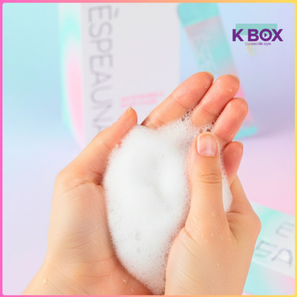 Bọt Rửa Mặt Siêu Mịn Espeauna Microbubble Whip Foam 4ml x 20 gói - Làm Sạch Sâu Dịu Nhẹ Cho Da Nhạy Cảm