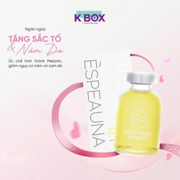 Serum Dưỡng Sáng Espeauna Brightening Ampoule – Tinh Chất Làm Sáng, Mờ Thâm Nám, Đều Màu Da, Cấp Ẩm Căng Bóng
