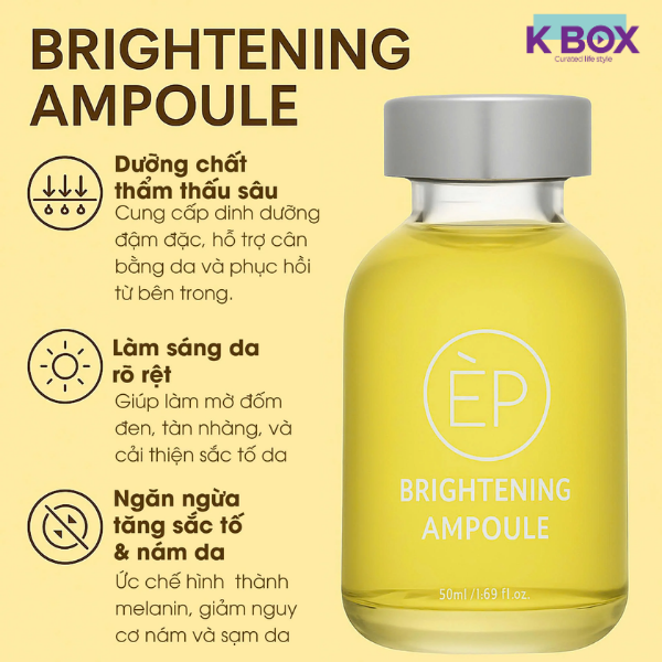 Serum Dưỡng Sáng Espeauna Brightening Ampoule – Tinh Chất Làm Sáng, Mờ Thâm Nám, Đều Màu Da, Cấp Ẩm Căng Bóng