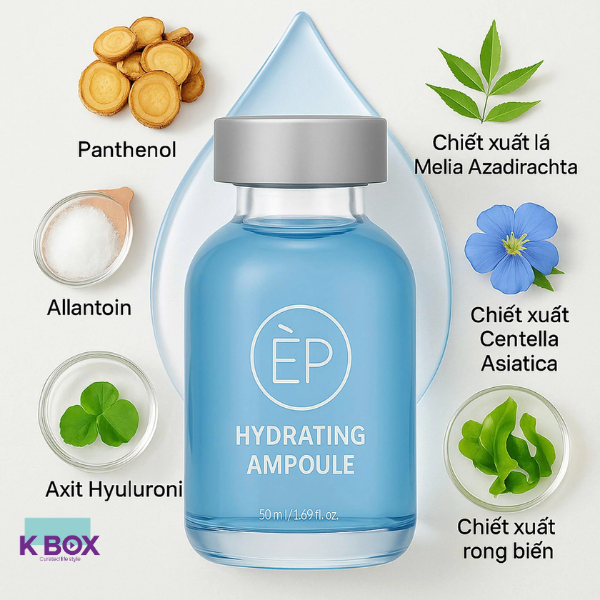 Serum Cấp Ẩm Hydrating Ampoule – Tinh Chất Phục Hồi Màng Ẩm Cho Da Khô, Làm Dịu Da Kích Ứng