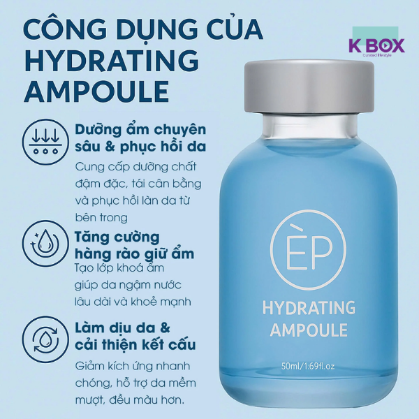 Serum Cấp Ẩm Hydrating Ampoule – Tinh Chất Phục Hồi Màng Ẩm Cho Da Khô, Làm Dịu Da Kích Ứng