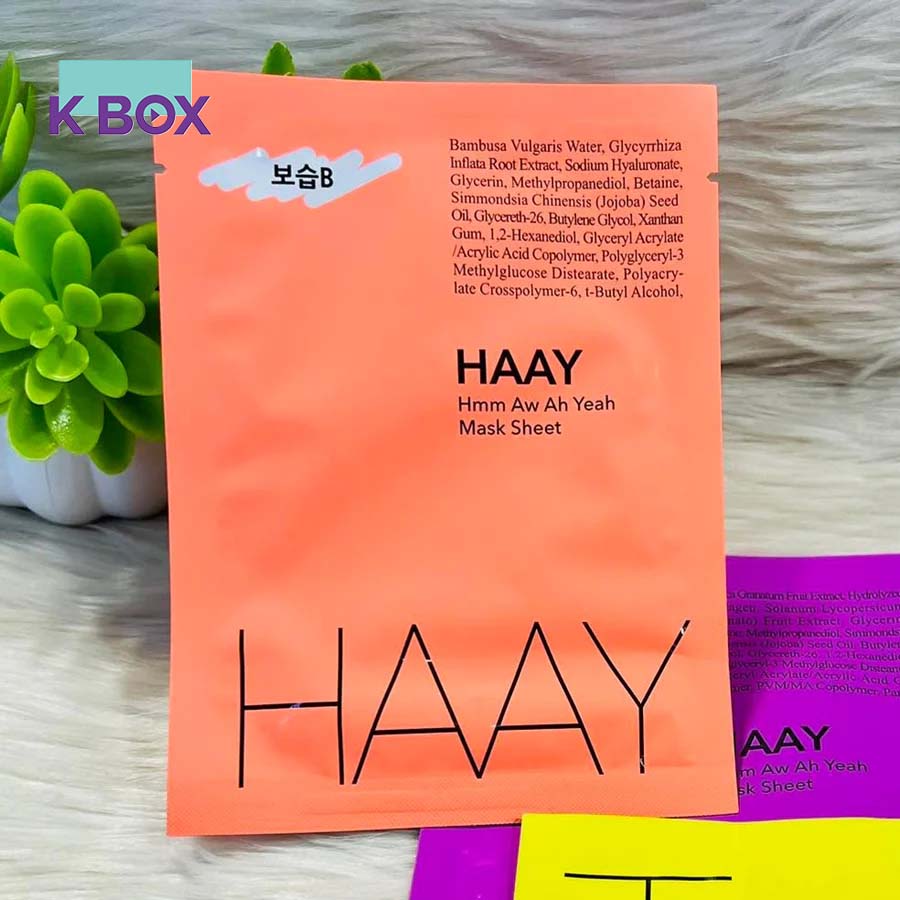 Mặt Nạ HAAY B Sheet Mask Từ Nước Tre Bambusa & Cam Thảo – Cấp Ẩm Chuyên Sâu Cho Da Khô, Làm Dịu, Làm Sáng Da