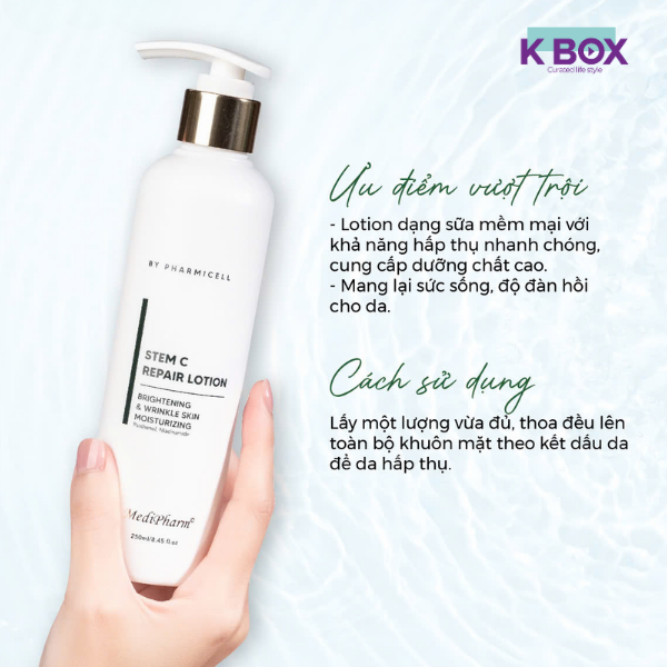 Lotion Tế Bào Gốc Medipharm Stem C Repair Lotion - Cấp Ẩm, Phục Hồi Hàng Rào Bảo Cho Da Khô, Da Nhạy Cảm