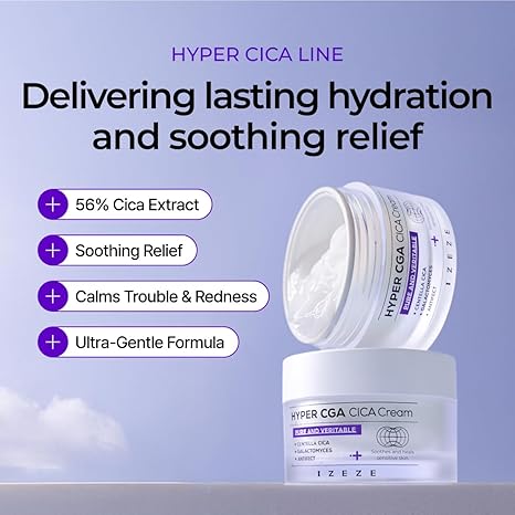 Izeze Hyper CGA Cica Cream – Làm Dịu Da, Cấp Ẩm Phục Hồi, Phù Hợp Da Nhạy Cảm