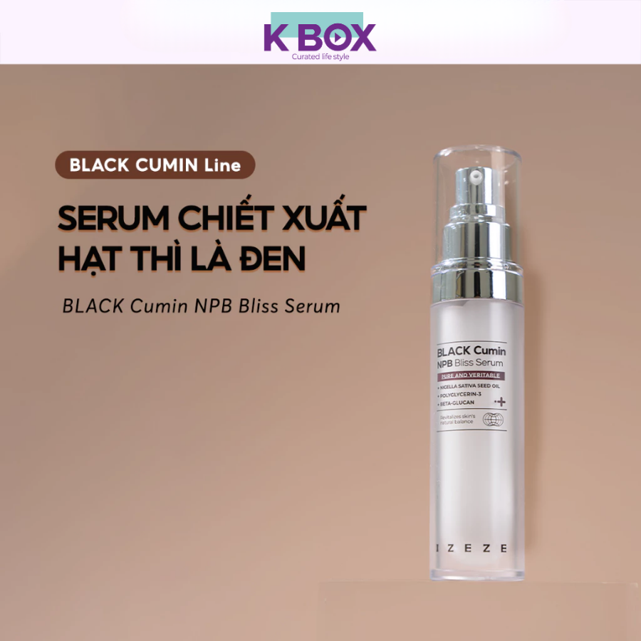 Tinh Chất BLACK Cumin NPB Bliss Serum Chiết Xuất Hạt Thì Là Đen, Dưỡng Da Ẩm Mượt 30ml
