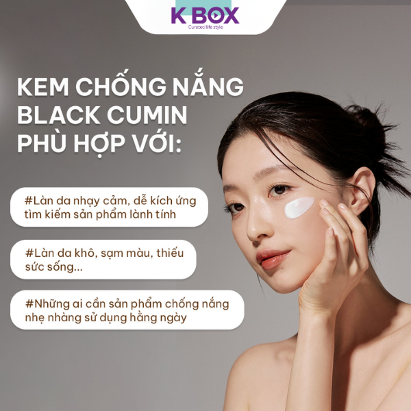 Izeze Black Cumin NEM Bliss Suncream – Kem Chống Nắng, Bảo Vệ Da, Dưỡng Ẩm, Dịu Nhẹ Cho Da