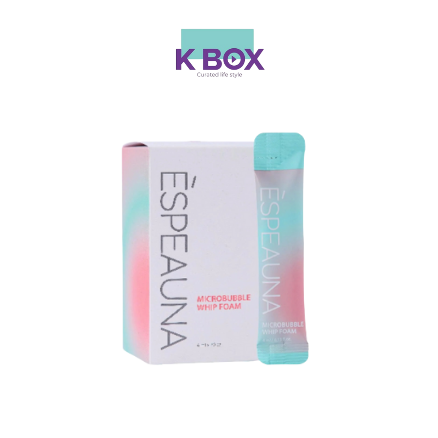 Bọt Rửa Mặt Siêu Mịn Espeauna Microbubble Whip Foam 4ml x 20 gói - Làm Sạch Sâu Dịu Nhẹ Cho Da Nhạy Cảm