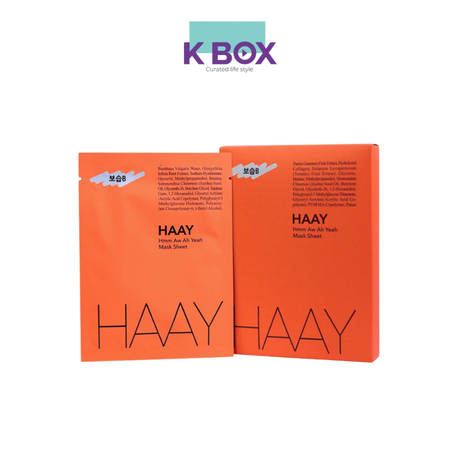 Mặt Nạ HAAY B Sheet Mask Từ Nước Tre Bambusa & Cam Thảo – Cấp Ẩm Chuyên Sâu Cho Da Khô, Làm Dịu, Làm Sáng Da