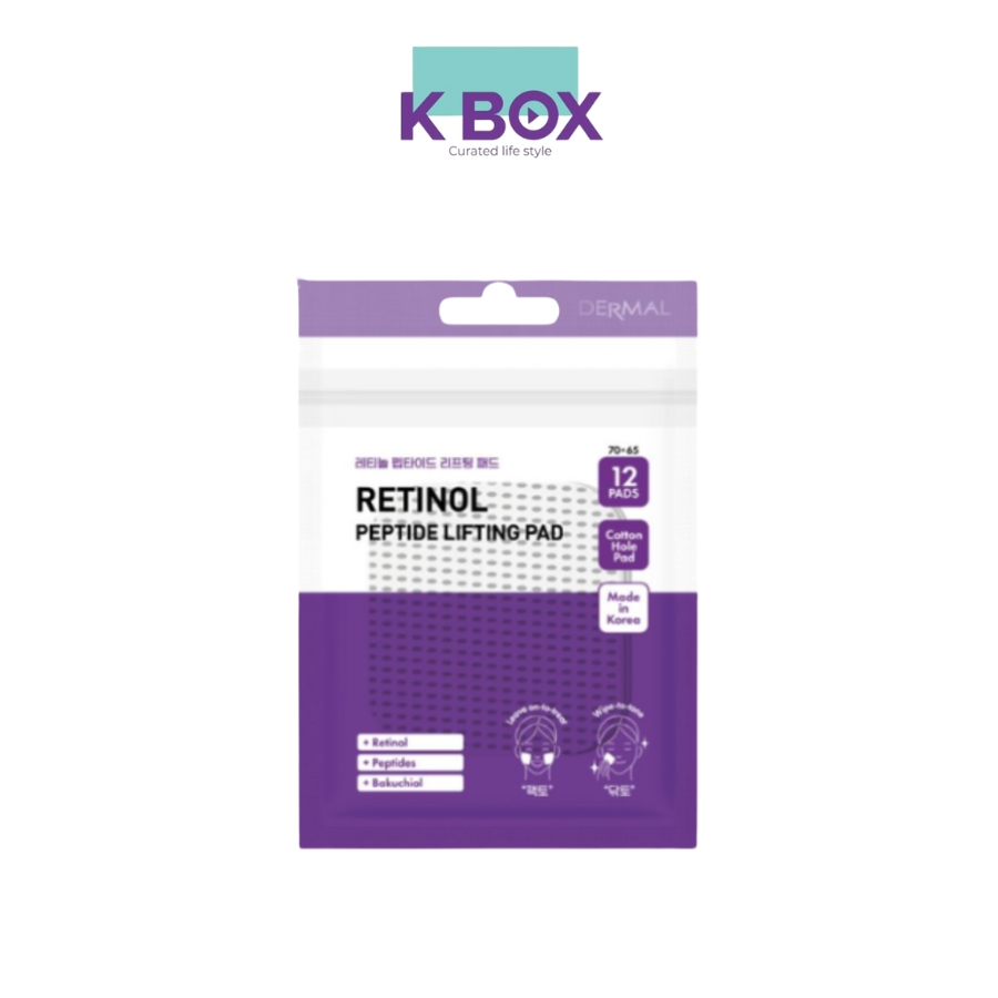 Toner Pad Dermal Retinol Peptide Lifting Làm Mịn, Hỗ Trợ Cải Thiện Nếp Nhăn, Độ Đàn Hồi Da - Gói 12 Miếng