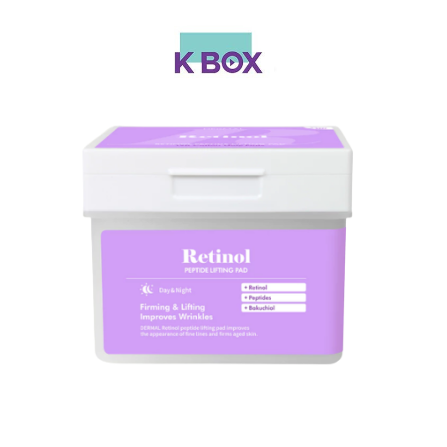 Toner Pad Retinol Peptide Lifting Pad Hộp 120 Miếng - Tái Tạo Da, Ngừa Lão Hóa, Giảm Nếp Nhăn